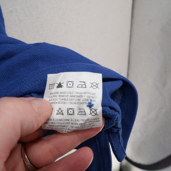 NEW NFL Apparel New York Giants Blue Polo Shirt Men's Large Short Sleeve - Picture 5 of 6